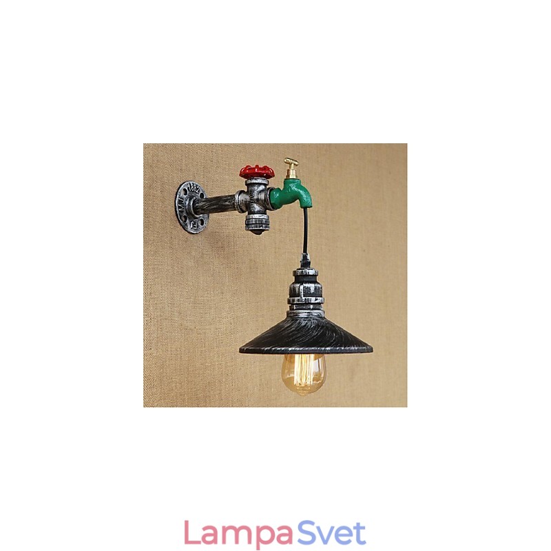 Rustic Lodge Painting Funkcia pre nástenné svietidlo s okolitým svetlom