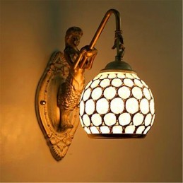 Jednoduchá nástenná lampa v európskom štýle Retro Pastoračná Spálňa Nočná Balkón Schody Chodba Zrkadlová lampa