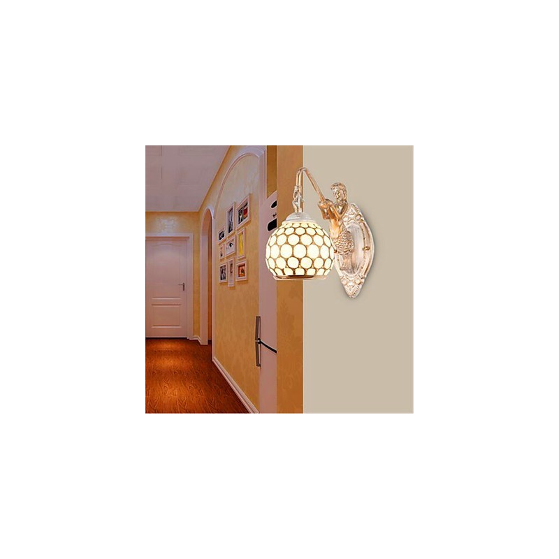 Jednoduchá nástenná lampa v európskom štýle Retro Pastoračná Spálňa Nočná Balkón Schody Chodba Zrkadlová lampa