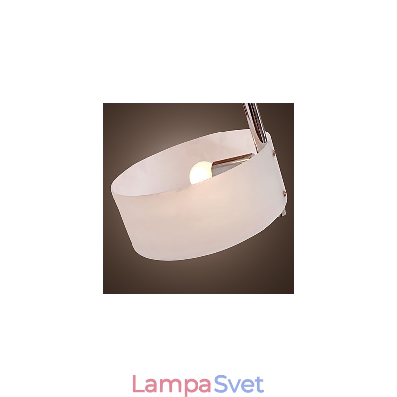 Moderný moderný chrómový kovový luster v mini štýle pod omietku