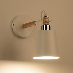 Vintage Drevo Kov v štýle Art Deco Rustikálne nástenné svietidlo Obývacia izba Jedáleň Predsieň Nástenná lampa Čierna Biela Voliteľné