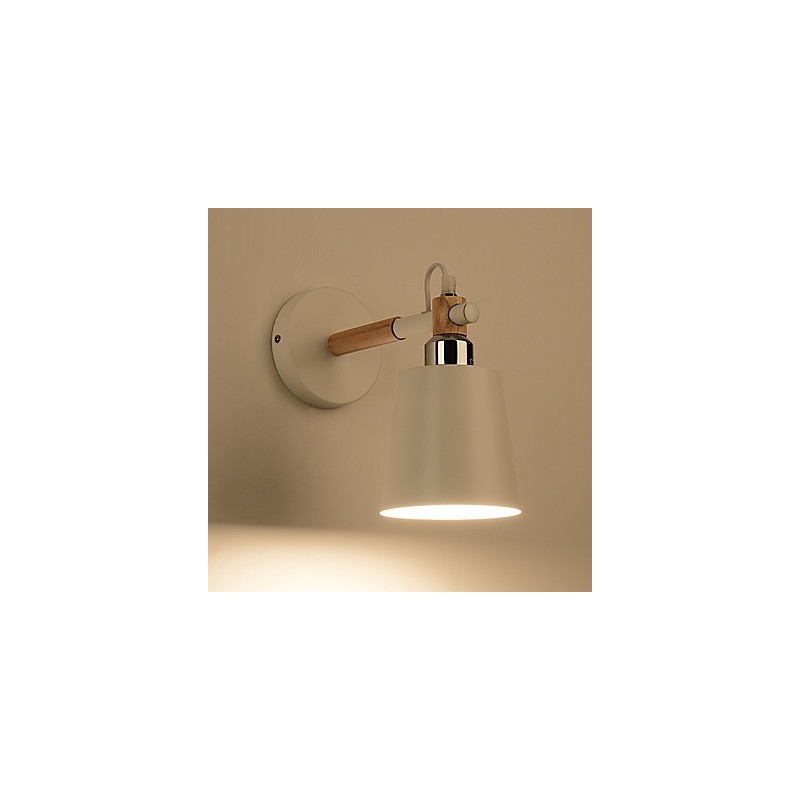 Vintage Drevo Kov v štýle Art Deco Rustikálne nástenné svietidlo Obývacia izba Jedáleň Predsieň Nástenná lampa Čierna Biela Voliteľné
