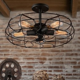 Lampa amerického vidieckeho priemyselného dizajnéra Personalizovaná lampa Európske retro ventilátorové stropné svietidlá