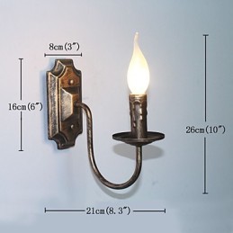 Starožitná nástenná lampa Tvar sviečky Jednoduchá chodba Balkónová lampa Nástenná lampa