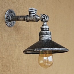 Funkcia retro maľby Rustic Lodge Country pre nástenné nástenné svietidlá s okolitým svetlom v mini štýle