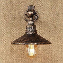 Funkcia retro maľby Rustic Lodge Country pre nástenné nástenné svietidlá s okolitým svetlom v mini štýle