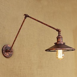 Rustic Lodge Country Retro galvanicky pokovovaná funkcia pre okolité svetlo s výkyvným ramenom v mini štýle