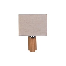 Jednoduchá nástenná lampa Nočná stolová lampa s látkovým tienidlom a masívnym drevom do spálne Komoda Obývacia izba Detská izba