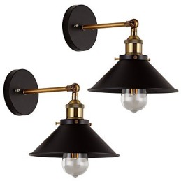 2 ks Kovové nástenné svietidlá Priemyselné nástenné svietidlo Vintage Edison Simplicity Lamp pre osvetlenie Cafe Club Bar