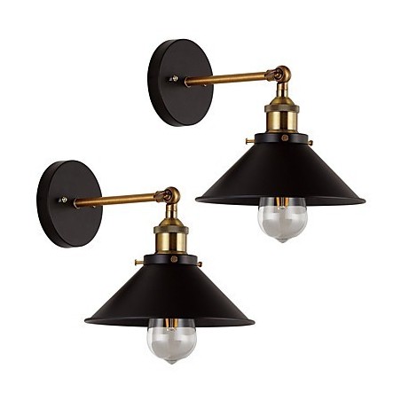 2 ks Kovové nástenné svietidlá Priemyselné nástenné svietidlo Vintage Edison Simplicity Lamp pre osvetlenie Cafe Club Bar 2 ks Kovové nástenné svietidlá Priemyselné nástenné svietidlo Vintage Edison Simplicity Lamp pre osvetlenie Cafe Club Bar
