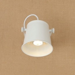 Maľovaná oceľová nástenná lampa Dumb Black Americká káva Dekorácia Retro nástenná lampa so svetelným mečom na stene
