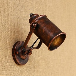 Maľovaná oceľová nástenná lampa Dumb Black Americká káva Dekorácia Retro nástenná lampa so svetelným mečom na stene