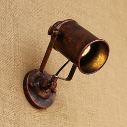 Maľovaná oceľová nástenná lampa Dumb Black Americká káva Dekorácia Retro nástenná lampa so svetelným mečom na stene