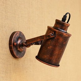 Maľovaná oceľová nástenná lampa Dumb Black Americká káva Dekorácia Retro nástenná lampa so svetelným mečom na stene