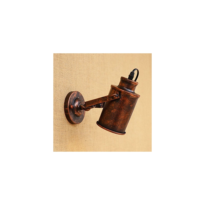 Maľovaná oceľová nástenná lampa Dumb Black Americká káva Dekorácia Retro nástenná lampa so svetelným mečom na stene