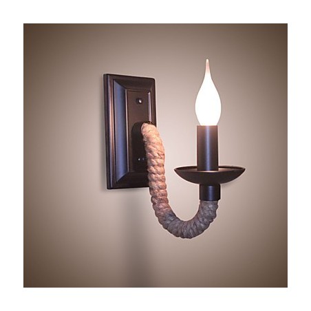 Konopné lano Retro nástenná lampa Creative Personality Bar Iron Candle Lamp Konopné lano Retro nástenná lampa Creative Personality Bar Iron Candle Lamp