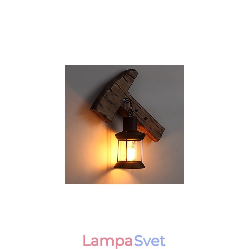 Jednohlavé priemyselné Vintage Retro drevené nástenné farebné nástenné svietidlo na domácu hotelovú chodbu