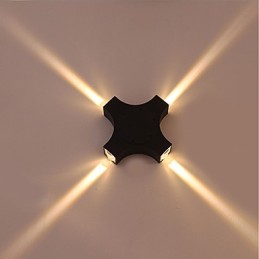 Integrovaná jednoduchá novinka pre krajinu na ochranu zraku Nástenné svietidlá s okolitým svetlom Cross Star Vonkajšia vodotesná nástenná lampa na nádvorí