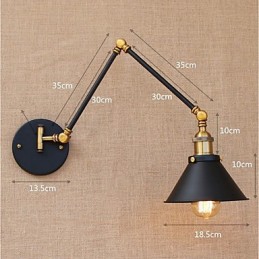 Vintage Country galvanicky pokovovaná funkcia pre miništýlové svietidlá s otočným ramenom na ochranu zraku Downlight s otočným ramenom