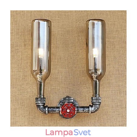 Nástenná lampa na fľašu s vodou Svetlosivá Nástenná lampa na fľašu s vodou Svetlosivá