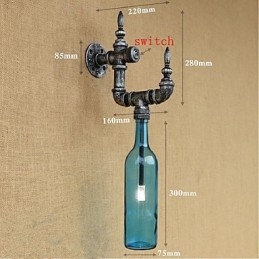 Strieborná funkcia Rustic Lodge pre nástenné svietidlo s okolitým svetlom