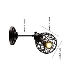 Retro Pipe Wall Lights Jednoduché Loft Black Birdcage Metal Jedáleň Kuchyňa Bar Kaviareň Dekoračné osvetlenie