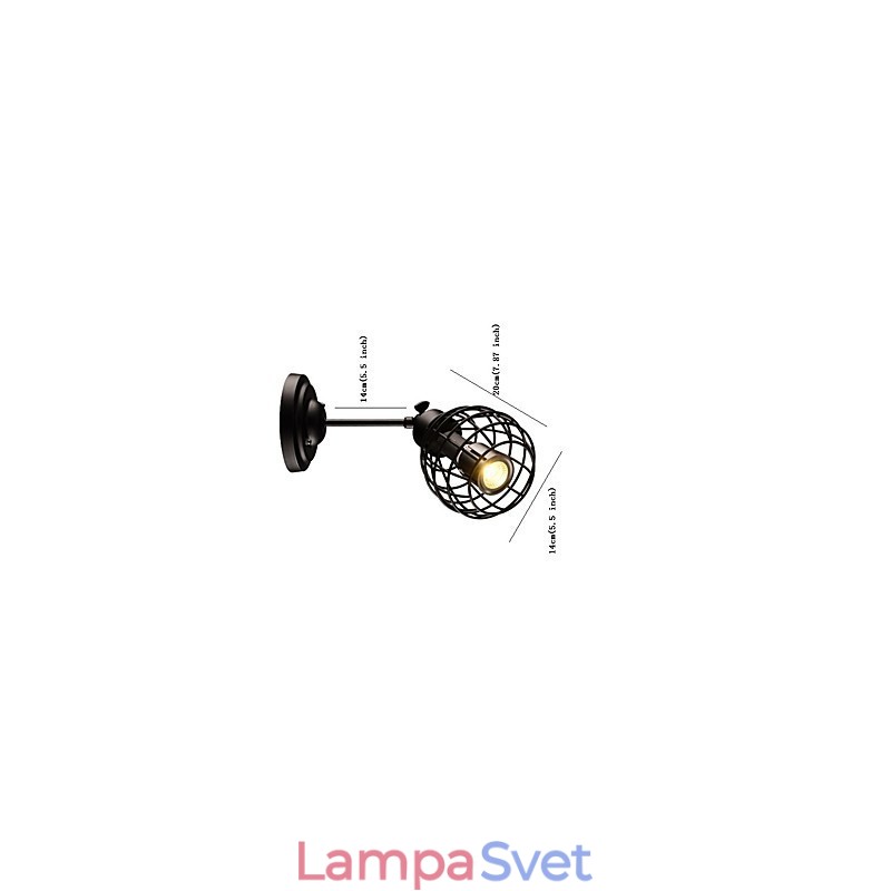 Retro Pipe Wall Lights Jednoduché Loft Black Birdcage Metal Jedáleň Kuchyňa Bar Kaviareň Dekoračné osvetlenie