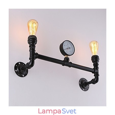 Vintage Industrial Pipe Nástenné svetlá Čierne kreatívne svetlá Reštaurácia Kaviareň Bar Dekoračné osvetlenie S 2 svetlom maľovanými povrchmi Vintage Industrial Pipe Nástenné svetlá Čierne kreatívne svetlá Reštaurácia Kaviareň Bar Dekoračné osvetlenie S 2 svetlom maľovanými povrchmi
