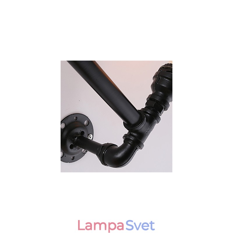 Vintage Industrial Pipe Nástenné svetlá Čierne kreatívne svetlá Reštaurácia Kaviareň Bar Dekoračné osvetlenie S 2 svetlom maľovanými povrchmi