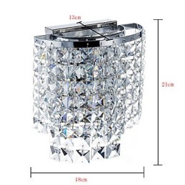 Moderná súčasná galvanizovaná funkcia nástenného svietidla Crystal Downlight nástenné svietidlo