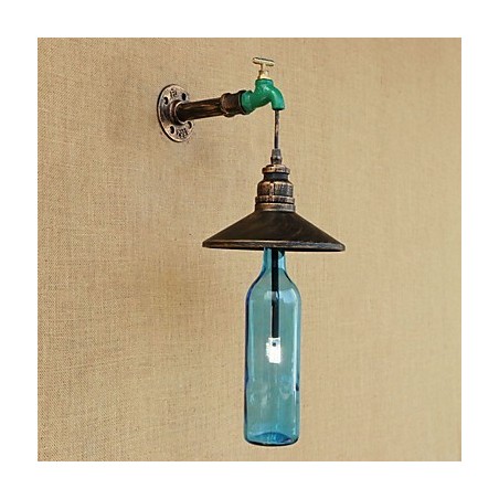 Iron Pipe Retro Bar Hotelová dekorácia Nástenná lampa na fľašu Iron Pipe Retro Bar Hotelová dekorácia Nástenná lampa na fľašu