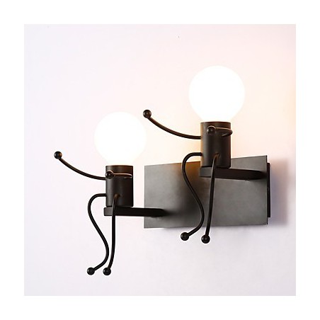 Tvar robota Vintage Metal Industrial Loft Rustikálne nástenné nástenné svietidlo Bar Kaviareň Vstupná chodba Nástenná lampa Čierna Biela Voliteľné Tvar robota Vintage Metal Industrial Loft Rustikálne nástenné nástenné svietidlo Bar Kaviareň Vstupná chodba Nástenná lampa Čierna Biela Voliteľné