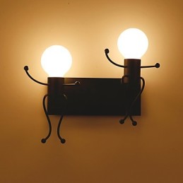 Tvar robota Vintage Metal Industrial Loft Rustikálne nástenné nástenné svietidlo Bar Kaviareň Vstupná chodba Nástenná lampa Čierna Biela Voliteľné