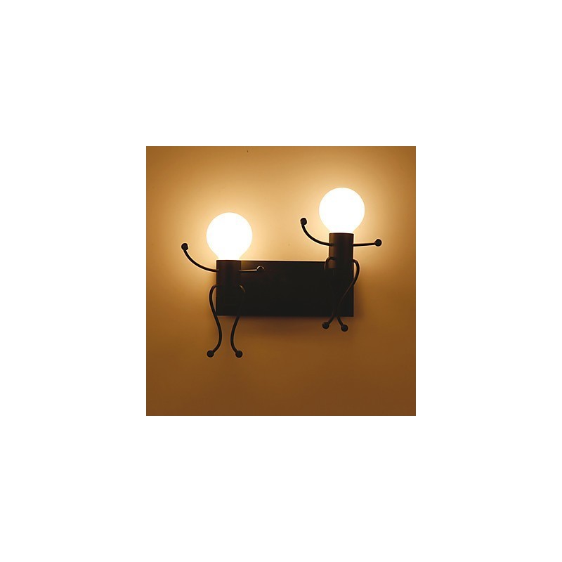 Tvar robota Vintage Metal Industrial Loft Rustikálne nástenné nástenné svietidlo Bar Kaviareň Vstupná chodba Nástenná lampa Čierna Biela Voliteľné
