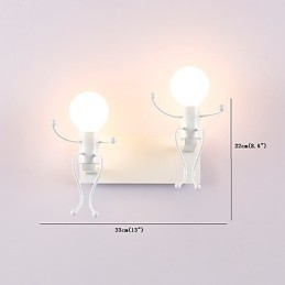 Tvar robota Vintage Metal Industrial Loft Rustikálne nástenné nástenné svietidlo Bar Kaviareň Vstupná chodba Nástenná lampa Čierna Biela Voliteľné