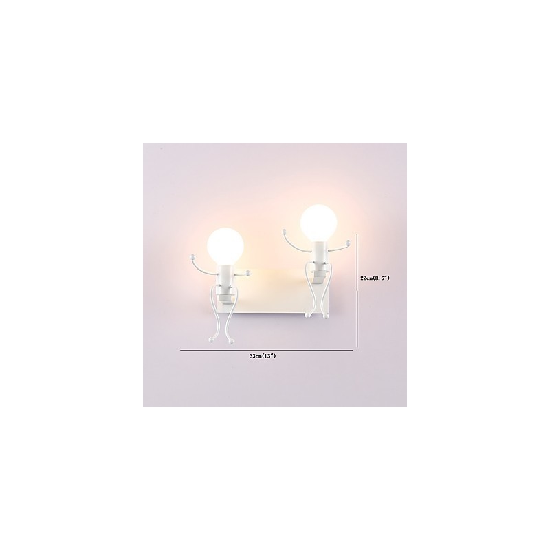 Tvar robota Vintage Metal Industrial Loft Rustikálne nástenné nástenné svietidlo Bar Kaviareň Vstupná chodba Nástenná lampa Čierna Biela Voliteľné