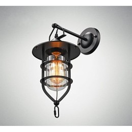 Nástenná lampa v európskom štýle balkónová ulička vonkajšia lampa retro priemyselný veterný bar nádvorie schody spálňa stena