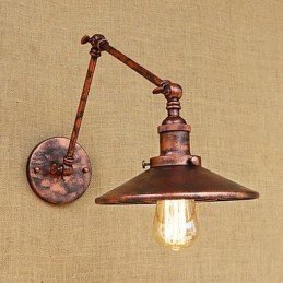 Rustic Lodge Country Retro galvanicky pokovovaná funkcia pre okolité svetlo s výkyvným ramenom v mini štýle