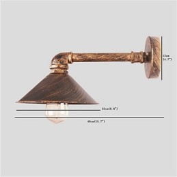 Vodná fajka nástenné svietidlá Retro priemyselný štýl Kreatívny vidiecky kov Reštaurácia Kaviareň Bary Barový stôl Nástenné nástenné svietidlá