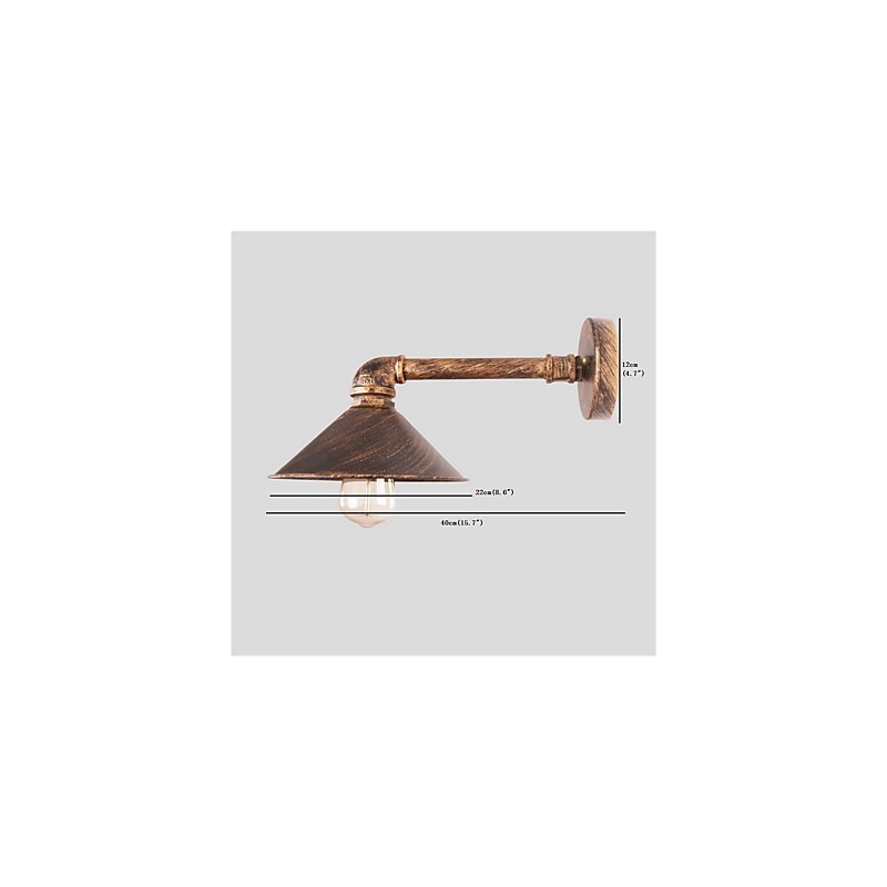 Vodná fajka nástenné svietidlá Retro priemyselný štýl Kreatívny vidiecky kov Reštaurácia Kaviareň Bary Barový stôl Nástenné nástenné svietidlá