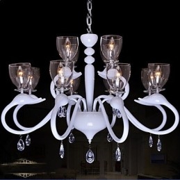 Krištáľové svietidlo v európskom štýle Individuality Creative Swan 12 Light Luster
