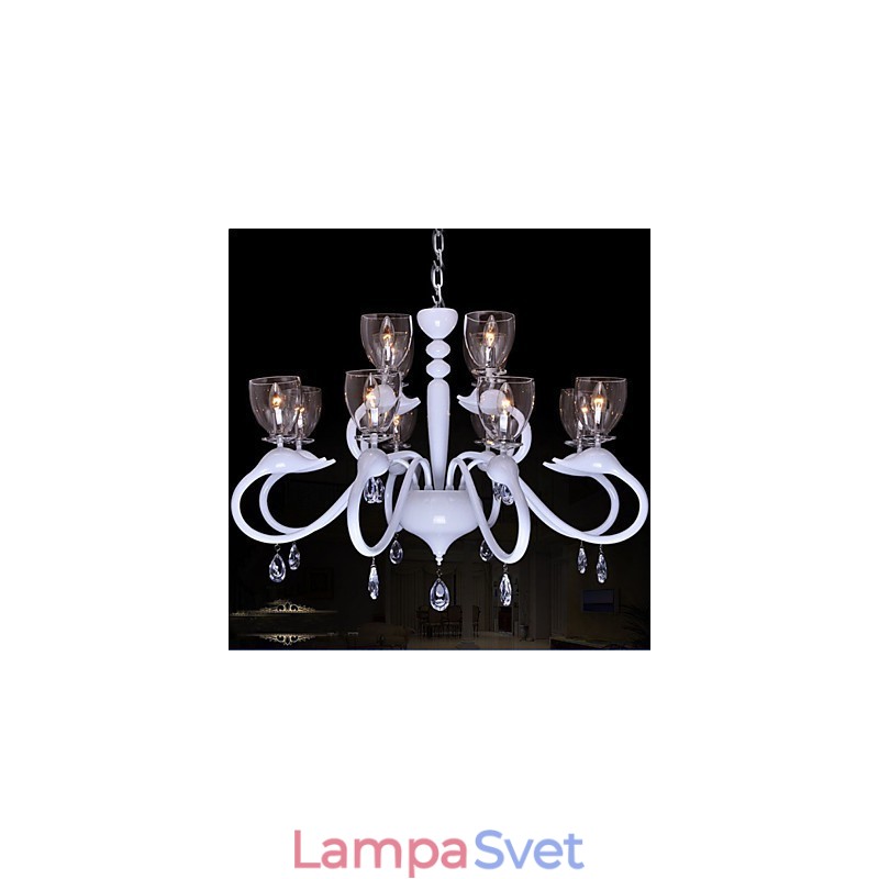 Krištáľové svietidlo v európskom štýle Individuality Creative Swan 12 Light Luster