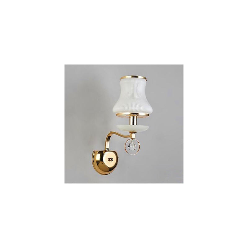 Moderná súčasná galvanicky pokovovaná funkcia pre nástenné nástenné svietidlá v štýle Crystal Mini