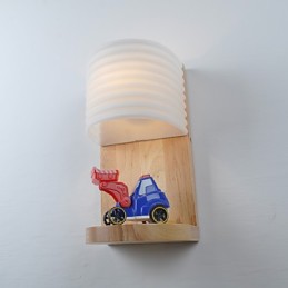 Jednoduchá nástenná lampa Nočná stolová lampa so skleneným tienidlom a masívnym drevom do spálne Komoda Obývacia izba Detská izba Vysoká škola Konferenčný stolík Knihy