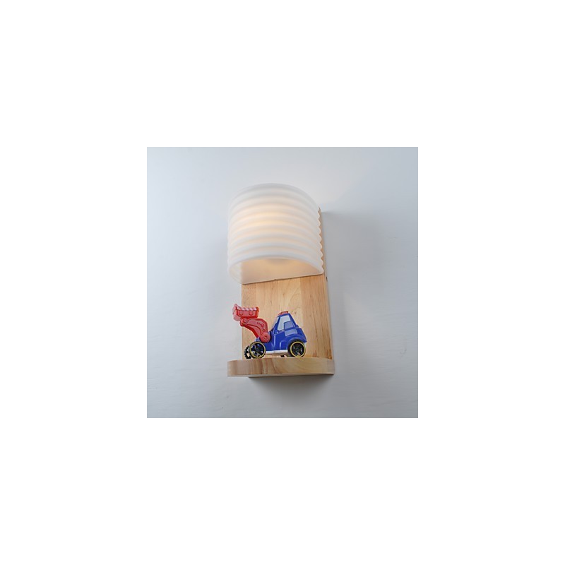 Jednoduchá nástenná lampa Nočná stolová lampa so skleneným tienidlom a masívnym drevom do spálne Komoda Obývacia izba Detská izba Vysoká škola Konferenčný stolík Knihy