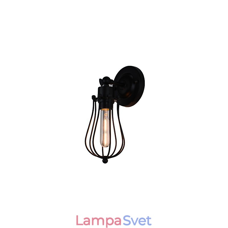 Maľovaná oceľová nástenná lampa Dumb Black Americká káva Dekorácia Retro nástenná lampa so svetelným mečom na stene