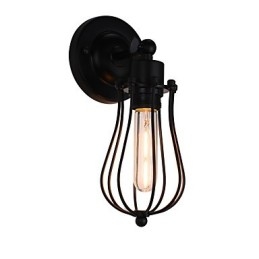 Maľovaná oceľová nástenná lampa Dumb Black Americká káva Dekorácia Retro nástenná lampa so svetelným mečom na stene