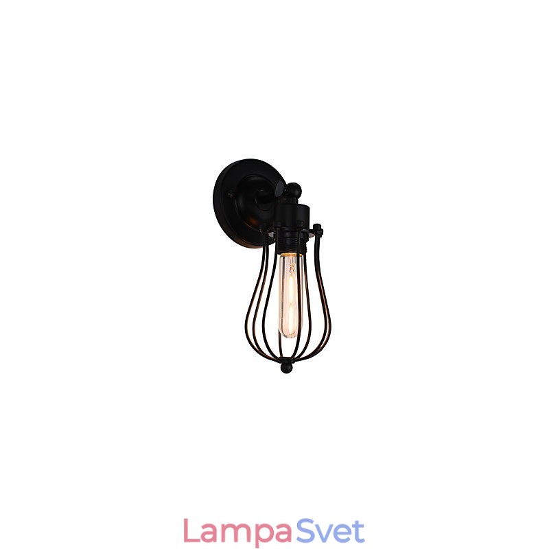 Maľovaná oceľová nástenná lampa Dumb Black Americká káva Dekorácia Retro nástenná lampa so svetelným mečom na stene