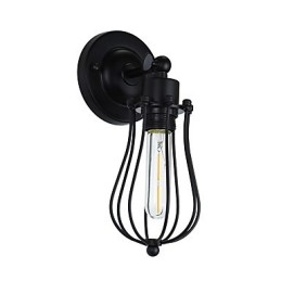 Maľovaná oceľová nástenná lampa Dumb Black Americká káva Dekorácia Retro nástenná lampa so svetelným mečom na stene