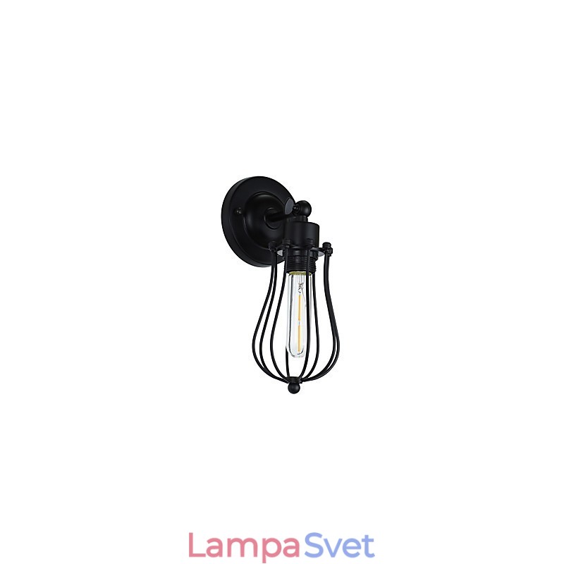 Maľovaná oceľová nástenná lampa Dumb Black Americká káva Dekorácia Retro nástenná lampa so svetelným mečom na stene
